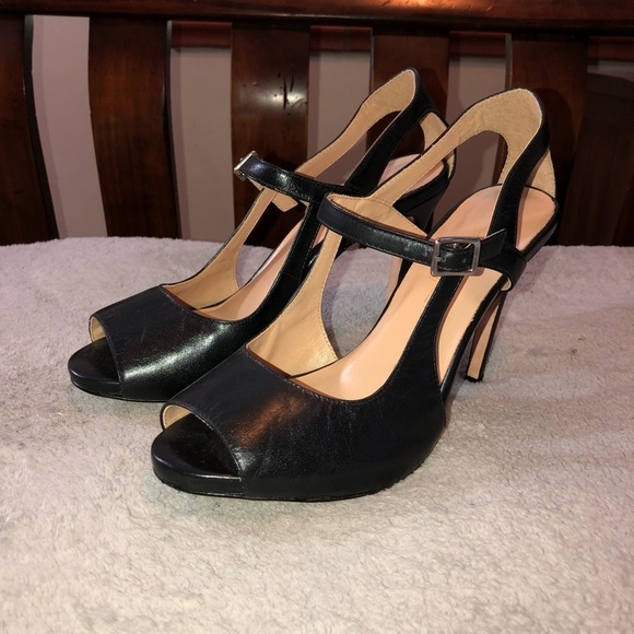 JOAN OLOFF Gigi Mary Jane High-Heel Sandals Sz 8.5 - Picture 1 of 12